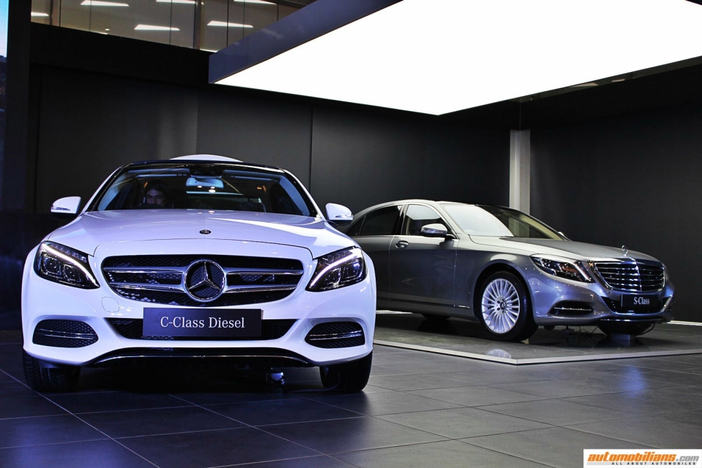 The C-Class stands proudly with its elder sibling, the S-Class