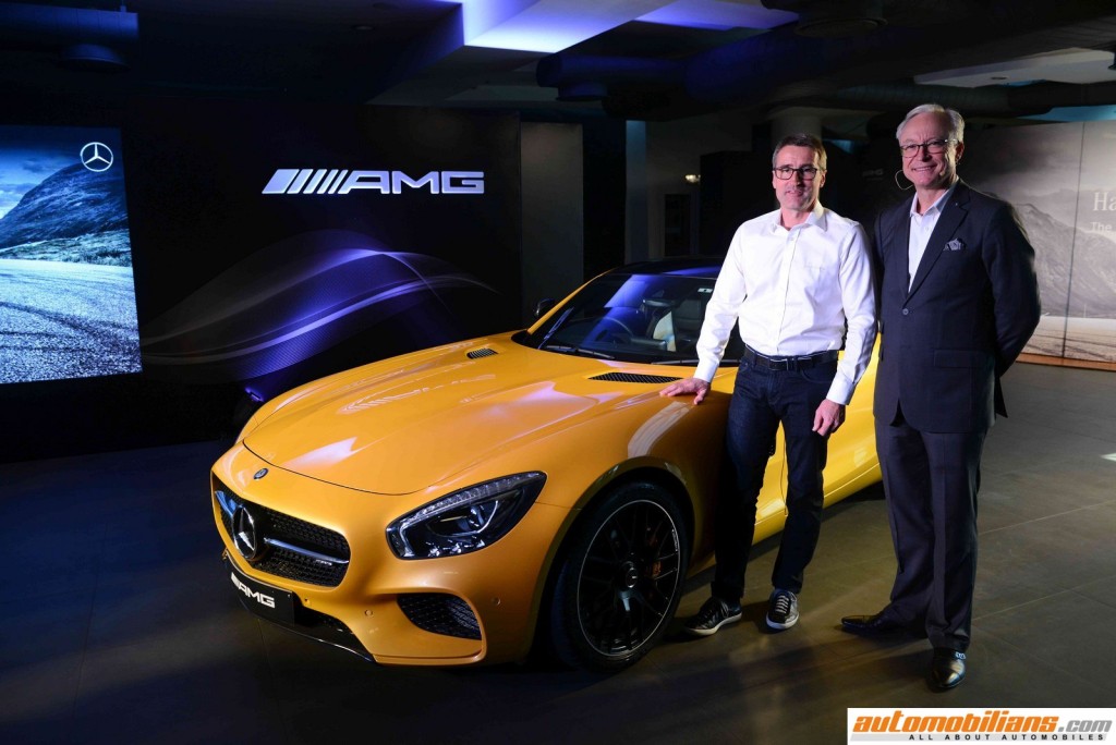 L-R Racing Legend Bernd Schneider with Roland Folger, MD & CEO, Mercedes-Benz India at the Launch of AMG GT S in New Delhi (Copy) (Copy)