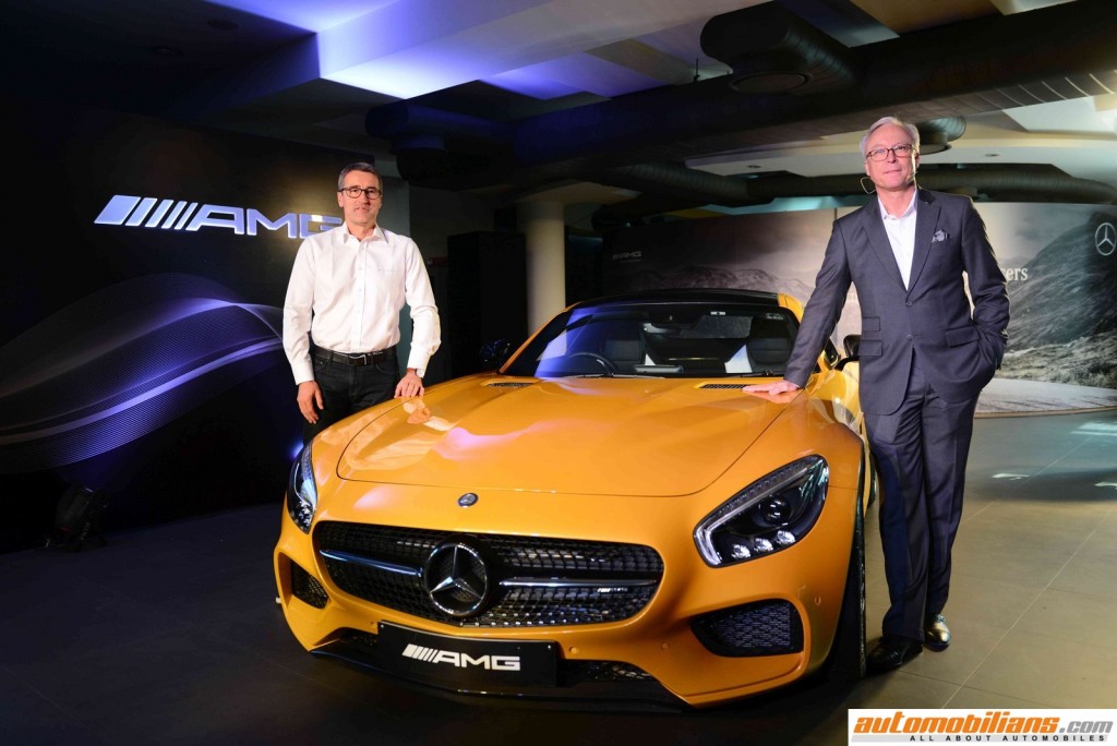 L-R Racing Legend Bernd Schneider with Roland Folger, MD & CEO, Mercedes-Benz India at the Launch of AMG GT S in New Delhi(2) (Copy) (Copy)